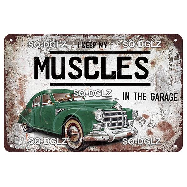 SQ-DGLZ винтажная металлическая вывеска, классические автомобили, жестяная вывеска, тарелка для гаража, магазина, домашний бар, дверь, Настенный декор, наклейка, украшение, табличка, постер