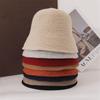 Warm Wool Bucket Hat Casual Sun Cap Portable Fisherman Cap Women