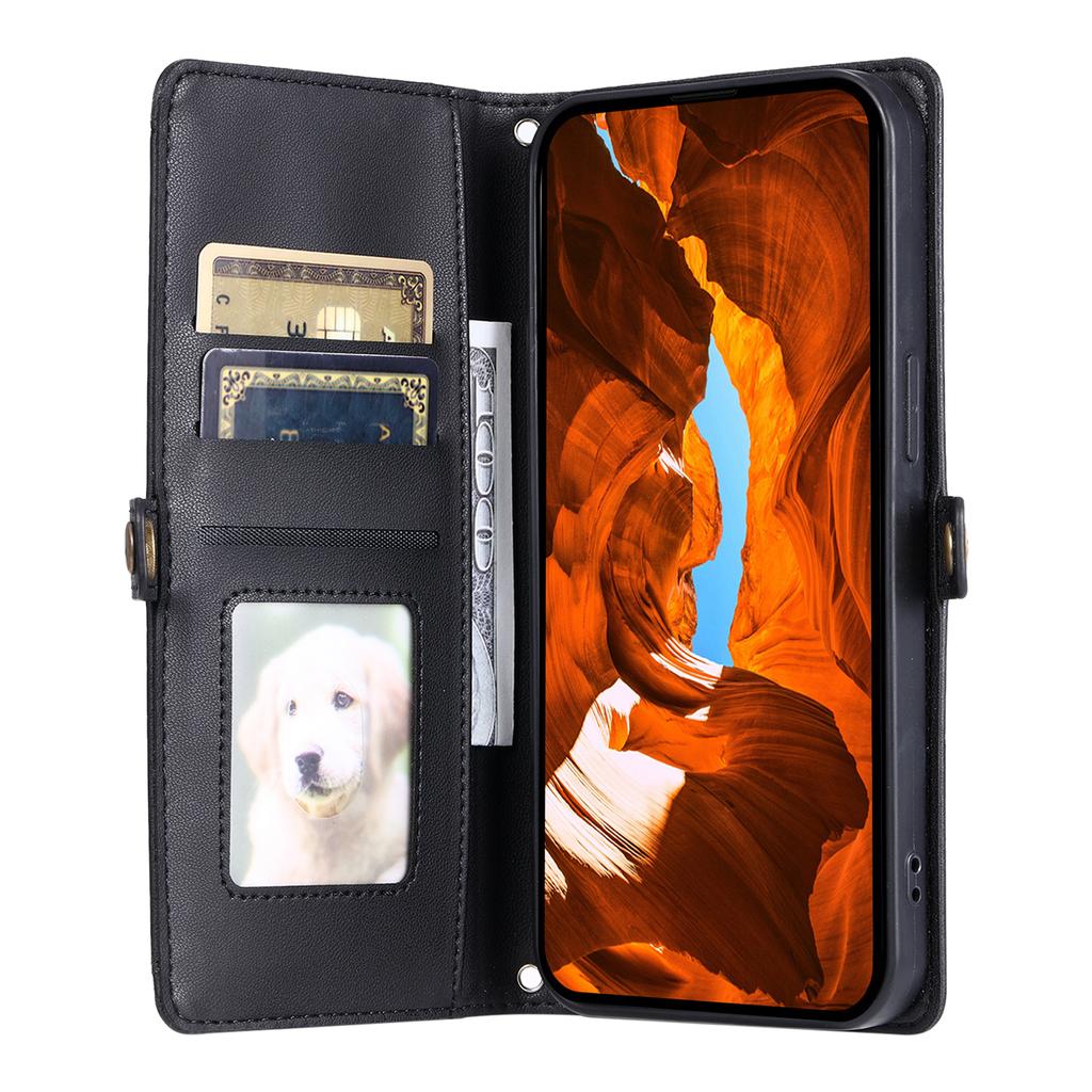 For Motorola Moto G56 5G Leather Case with Wrist Strap Wallet Stand Phone Cover