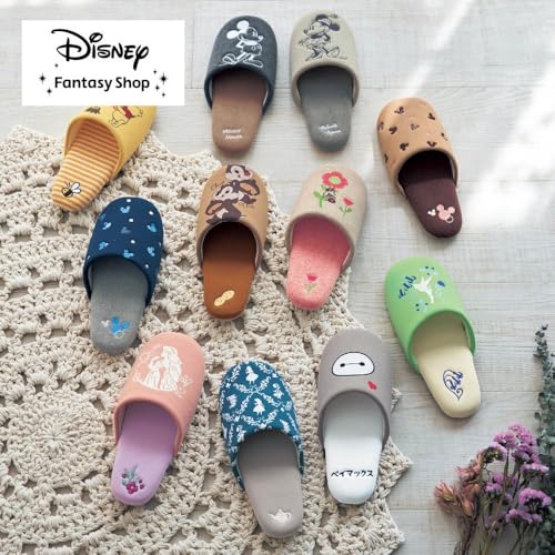Disney Slippers Washable Sturdy Design Indoor Soft Monochrome Minnie Mouse M