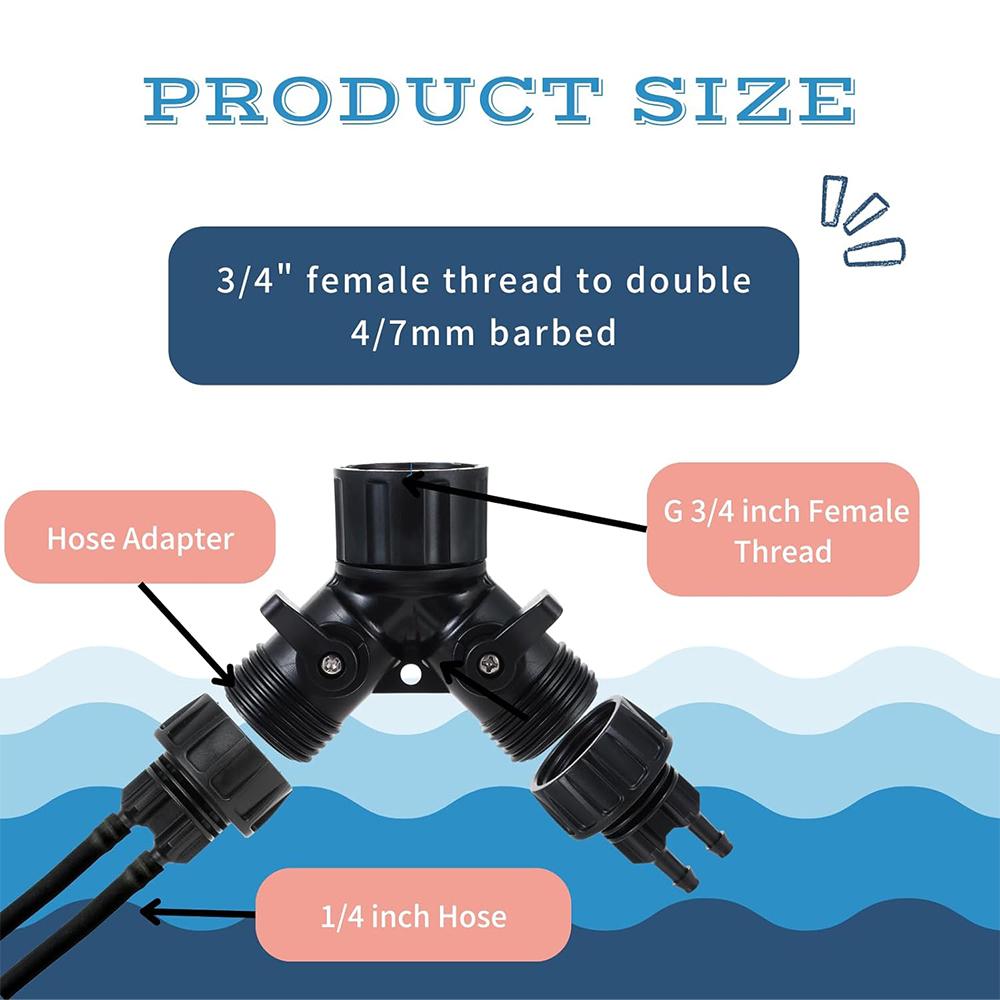 1 шт. Адаптер для капельного полива Разветвитель на 4 выхода для сада Шланг 1/4'' Комплект системы автоматического полива Растение в горшке бонсай Теплица