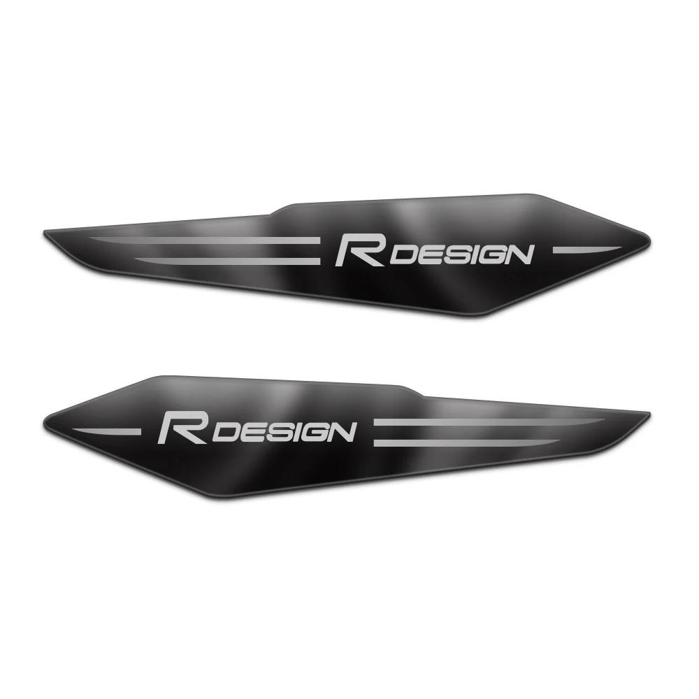 For Volvo Rdesign T6 AWD C30 C70 S40 S60 S70 S80 XC60 XC90 2Pcs Car Styling Decal 3D Reflective Metal Body Fender Badge Stickers