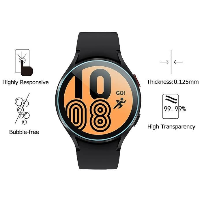 Закаленное Стекло для Samsung Galaxy Watch 5 Watch 4 44мм [Набор из 2 шт.] Защитная Пленка на Экран Часов Антицарапина Phonillico®
