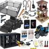 Конструктор MOC Сцена из тюрьмы Аксессуары Клетка Щит полиции Патрульный мотоцикл Дозорная башня Наручники Кирпичики Игрушка для мальчиков Сделай сам S14