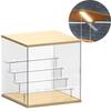 SAMIKAGO Acrylic Display Case with Transparent Display Stepped Tiered Display Collection Figure Display Assembly Required Lighted 5 Doors, Case,
