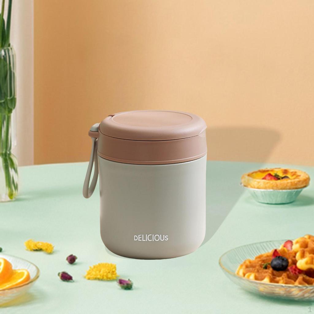 Food Jar for Soup with Folding Spoon And Lids, Ideal Lunch On The Go