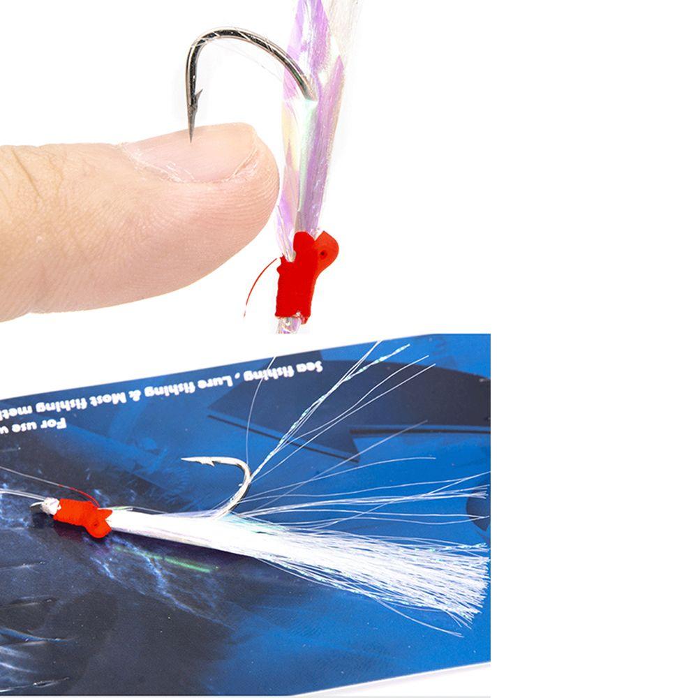 Crystal Barbed Bait Hooks Mackerel Feathers Mackerel Barbed Hook Bass Cod Lures Sea Fishing Rigs