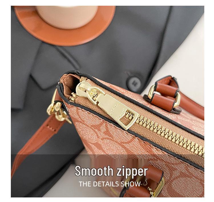 Трендовая женская сумка кроссбоди и тоут на плечо 2025 - Простой принт, текстура ПУ