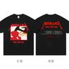 Футболка с принтом Metallica Мужская Женская Хлопок Оверсайз Короткий рукав Уличная одежда Хип-Хоп Харадзюку Повседневная Свободная Женская Мужская Одежда