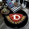 SG Dynamo Dresden logo pattern round rug,Carpet Rug for Living Room Bedroom Playroom ,Non-slip Floor Mat,Holiday Gifts and Birthday Gifts.