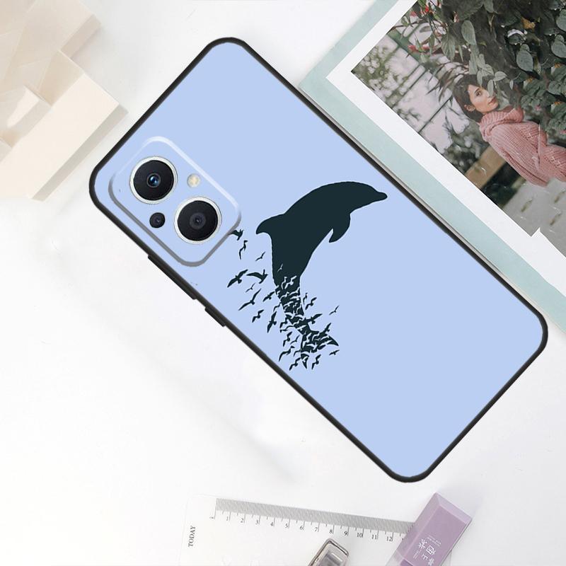 Чехол с дельфином для OPPO Reno 8T 4Z 5Z 11F 10 Pro 4 5 6 8 7 Lite OPPO Find X6 X5 Pro X2 X3 Neo Чехол