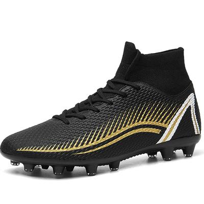 Мужские/женские футбольные бутсы 35-47, кожаные высокоэластичные носки большого размера с портированными искусственными гвоздями, молодежные футбольные тренировочные футбольные бутсы