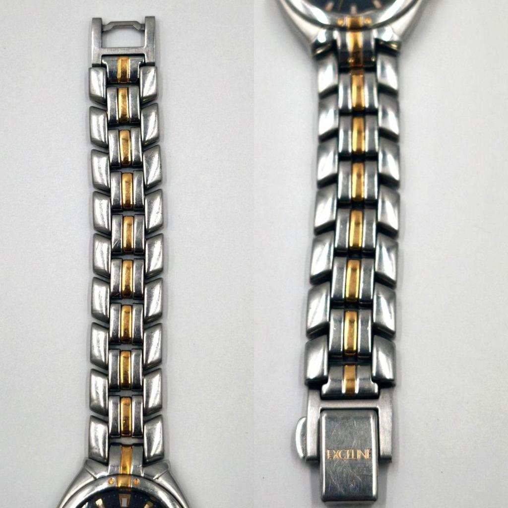 [Б/У] Рабочие часы Seiko Exceline, комбинированные, на батарейке, оригинальный ремешок