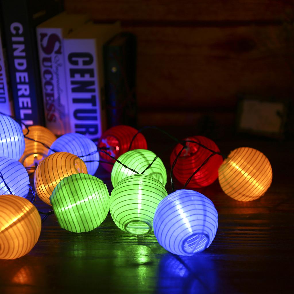 5Meters/16.4Ft 20 LEDs Solar Powered Energy Fairy String Lantern Light Lawn Lamp with Constant