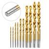 Left Hand Drill Bits 10pcs/Set 3.2-8.7mm Drilling Durable