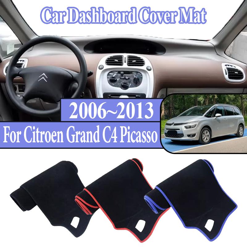 Для Citroen Grand C4 Picasso SpaceTourer 2006~2013 Антисолнечная накладка на панель приборов автомобиля, центральную консоль, коврик для защиты от света, аксессуар