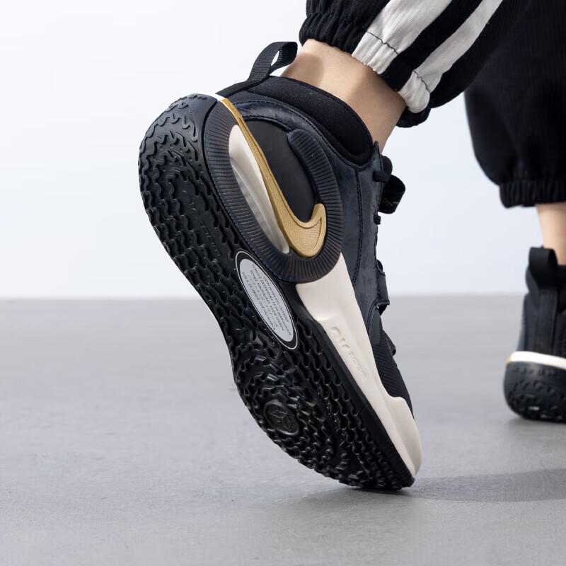 Nike Air Zoom Crossover 2 Anti Slip Wear Resistant Mid Top Children's Basketball Shoes Black Sneakers FZ7312-001