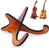 Guitar Stand Violin Stand Ukulele Stand Floor Portable Wooden Stand Universal Foldable X Frame with Rubber Cover Edges for Guitars Under 38 Inch Small
