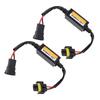 2Pcs LED Headlight Decoder Anti Flickering Harness Error Resistor Canceller Capacitor Canbus Decoder for Vehicle with