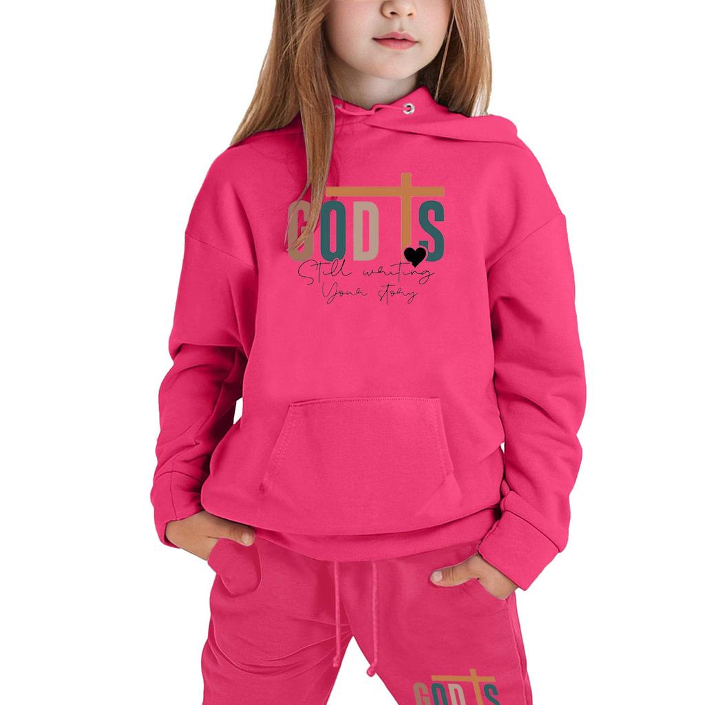 Мальчики Девочки Спортивный костюм Одежда Толстовка с капюшоном Беговые штаны Спортивные костюмы Комплект Модный наряд