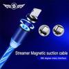 LED Glow Lighting Magnetic Fast Charging USB Type C Cable Magnetic USB Cable Micro USB Charger Cable Wire for Huawei iPhone