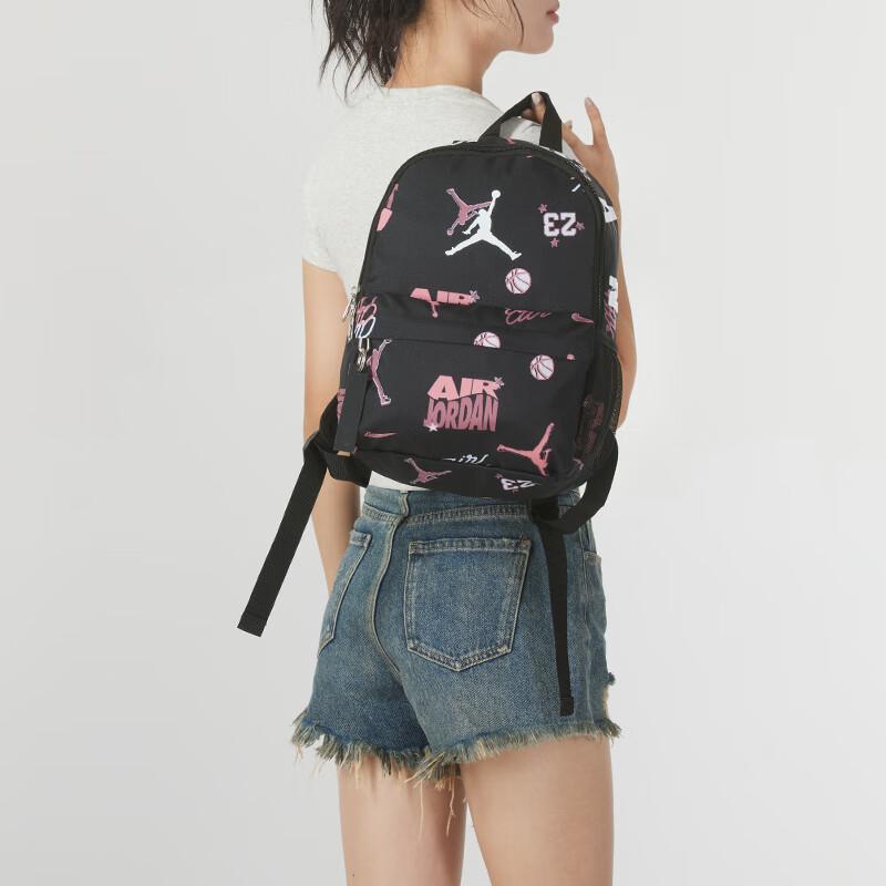 New Jordan Polyester Backpack Trumpets Unisex Black JD2443016TD-001