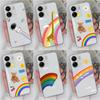 For Xiaomi Redmi A3 Note 12S K70 Pro K60 Ultra 13C Note 13 Pro 4G 5G Phone Cases Cover Pretty Rainbow Silicone Soft TPU Transparent Housing For Redmi