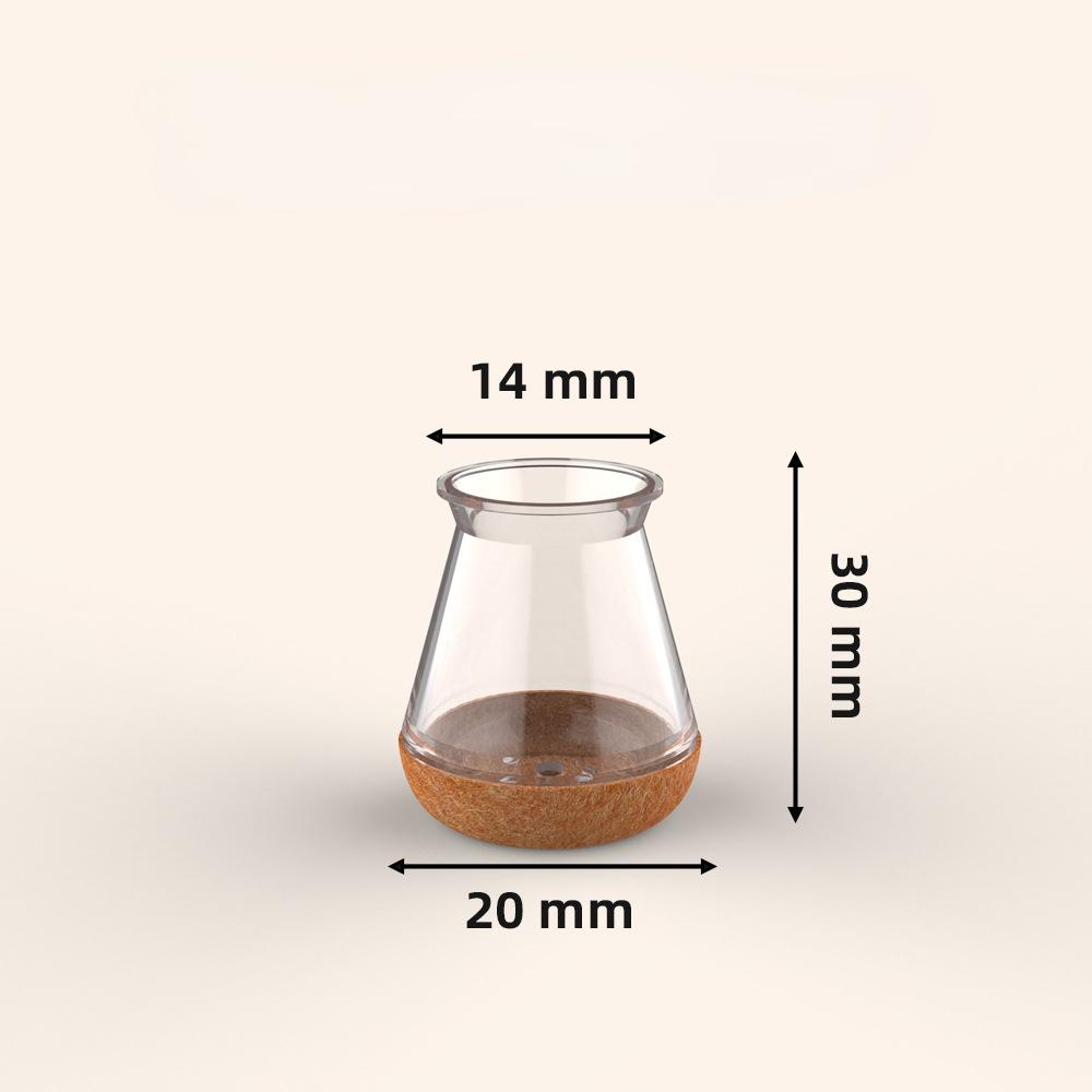 4-16 шт. прозрачные защитные колпачки для ножек стульев и столов, круглые колпачки для ножек мебели, напольные ползунки, нескользящие, с войлочными накладками