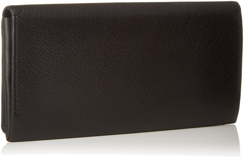 Мужской длинный кошелек бифолд Takeo Kikuchi, без отделения для монет, Morbido черный, один размер