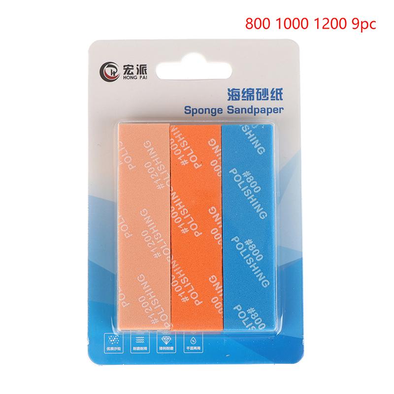 9 шт. Полужесткие шлифовальные палочки MS-E400-2000 для инструментов моделирования, пластиковый полировальный стержень для моделей, хобби, DIY, поделки