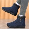 Fashion New Winter Warm Women's Snow Boots with Side Zipper Non Slip Waterproof Ankle Boots Woman Plus Size Faux Fur Lined Cotton Shoes