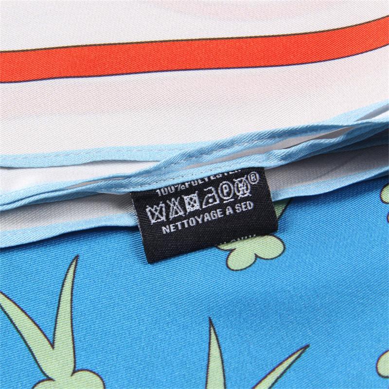 Шелковый платок женский с принтом танцующей лисы, квадратный платок на голову, эшарп, шелковый фуляр, женский, накидка, пляжная шаль, бандана, женский хиджаб, 90 см