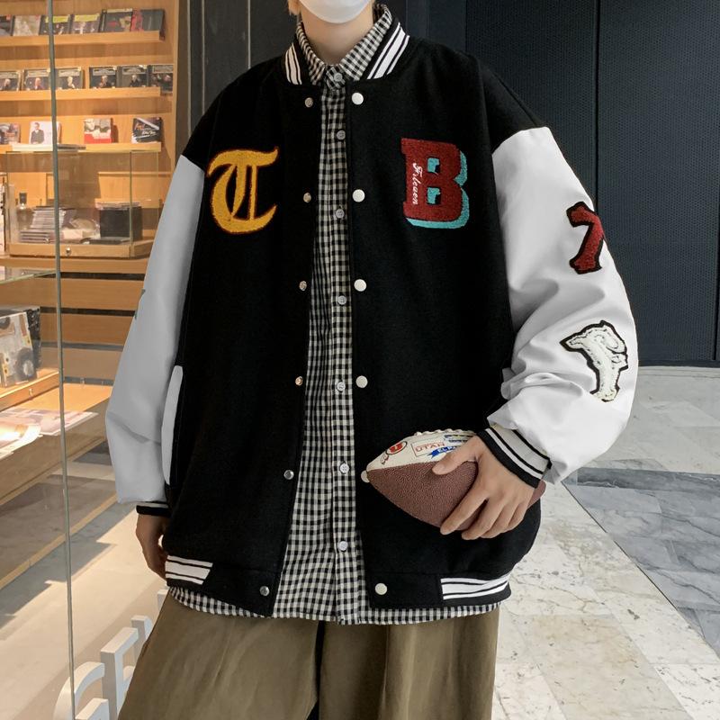 Куртка мужская пальто американский модный бренд бейсбольная одежда мужская весенняя новинка свободная вышитая повседневная куртка
