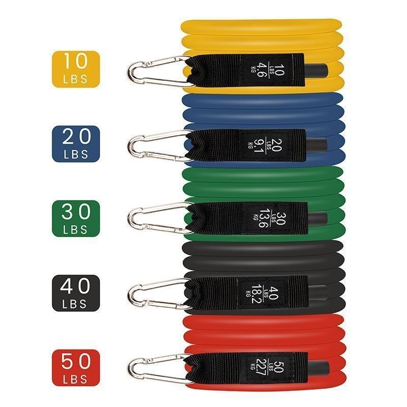 11pcs Resistance Bands Set Bodybuilding Exercise Equipment Fitness Elastic Rope Strength Training Tensioner Workout Expander