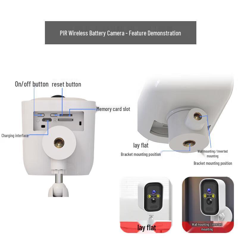 Leiweishi 4G Wireless Battery Security Camera CN plug (adapter included)