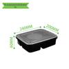 Jinlvbao Disposable 5-Compartment Meal Box with Lid