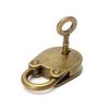 Bronze Metal Vintage Lock Mini Old With Key Padlocks