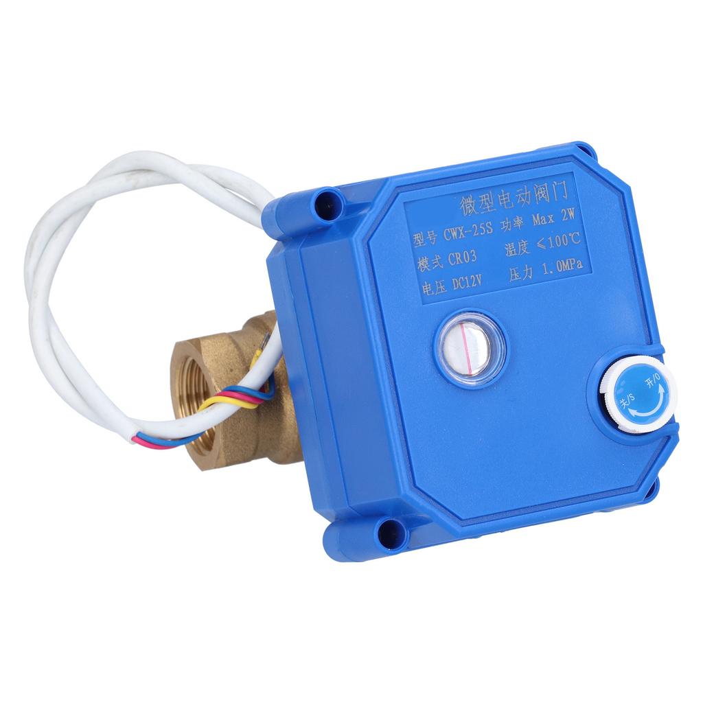 Electric Ball Valve BSP Brass Motorized Mini DN15 1/2in DC12V 3 Wire Setup Accessory