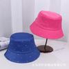 New satin basin hat women's casual versatile hot diamond gypsy fashion bucket hat spring sun protection visor
