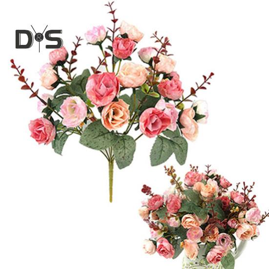 1 букет 21 головка домашний свадебный декор искусственные цветы розы цветы