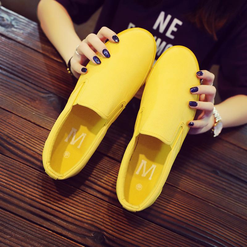 Туфли Candy Color Candy Color, новые, весна-лето, желтые, дышащие, для мальчиков, Slip-On, низкие, для повседневной носки, для девочек, евро35-44