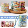 80 Meter Colorful Raffia Ribbon Natural Yarn String For Gift Wrapping Box Bouquet Decor Baking Box Packing Party Candy Gift Rope