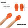 2PCS/4PCS Drum Mute Silicone Sleeves - Weakened Sound Silencers, Practice Tips, Drumstick Head Rubber Sleeves for Quiet Drumming
