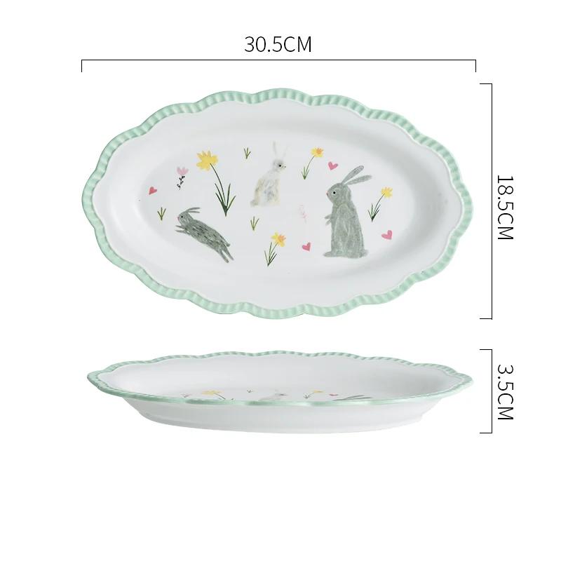 Европейское кружево Керамический набор тарелок и мисок Ins Креативный милый Ресторан Отель Салатник Суповые тарелки Обеденные тарелки Домашняя посуда