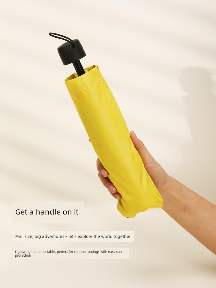 Sun Protection, Uv Protection, Sunshade Umbrella, Ultra-Light, Small, Portable, Foldable, Dual-Use Umbrella for Women and Men