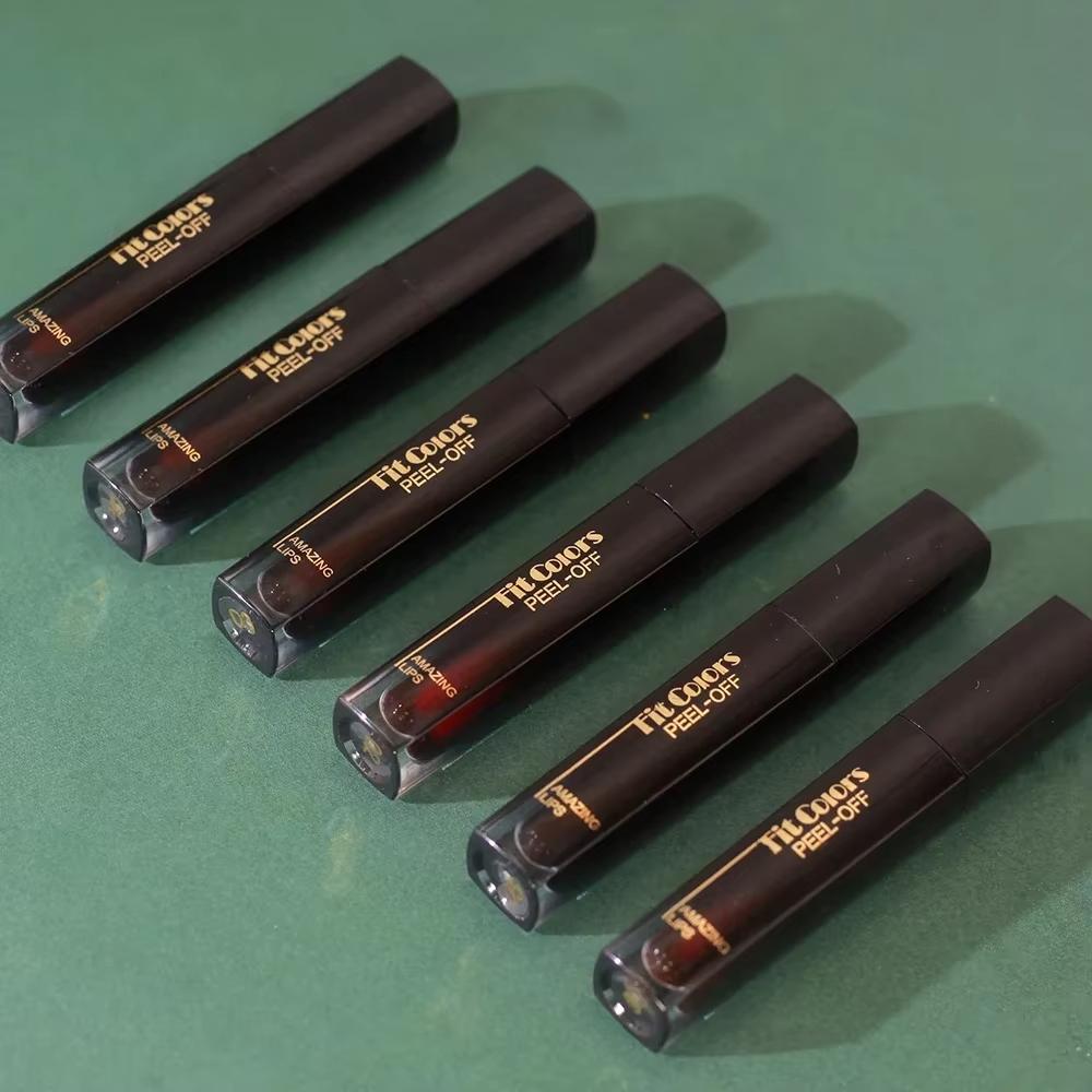 6 Colors Waterproof Lip Liner Peel Off Tattoo Lip Gloss Long Lasting Matte Lip Tint Black Contour Tear-off Makeup Stain Cosmetic