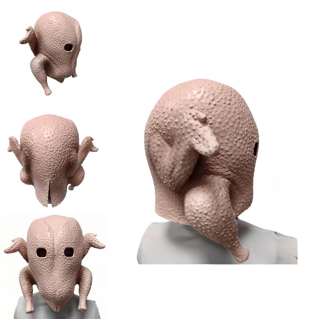 Halloween Chicken Mask Latex Novelty Headgear For Costume Parties And Gag Gifts