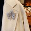 Trendy Jewelry Rhinestone Maple Leaf Brooch Vintage Maple Leaf Pin  Party Accessories