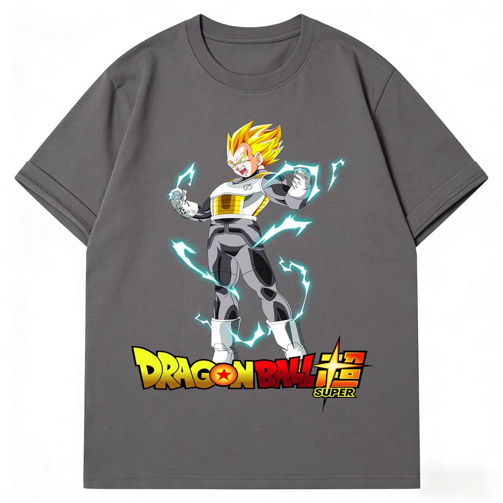 2026 New Dragon Ball Vegeta Anime Printed Short Sleeve Tshirt Mens and Womens Tshirt Mens Tops Sports Tshirt Harajuku