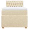 Maison Exclusive - Sommier à lattes de lit avec matelas Crème 100x200 cm Tissu